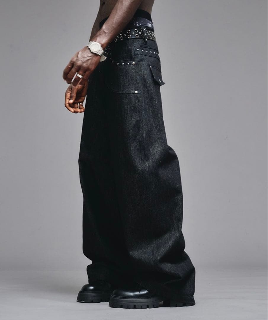 Ander Hunk リジットカーブデニム　ブラック　S