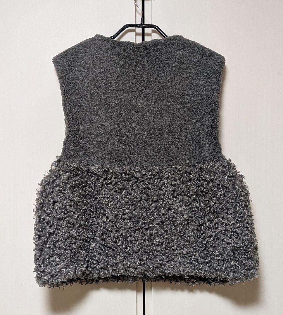 【未使用】パシオーネ PASSIONE　エコファー Vネック ノーカラーベスト