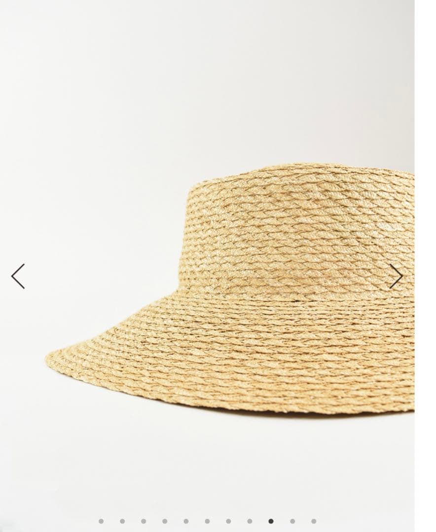 tocit トチエット　ナチュラル 麦わら帽子　リボン付き