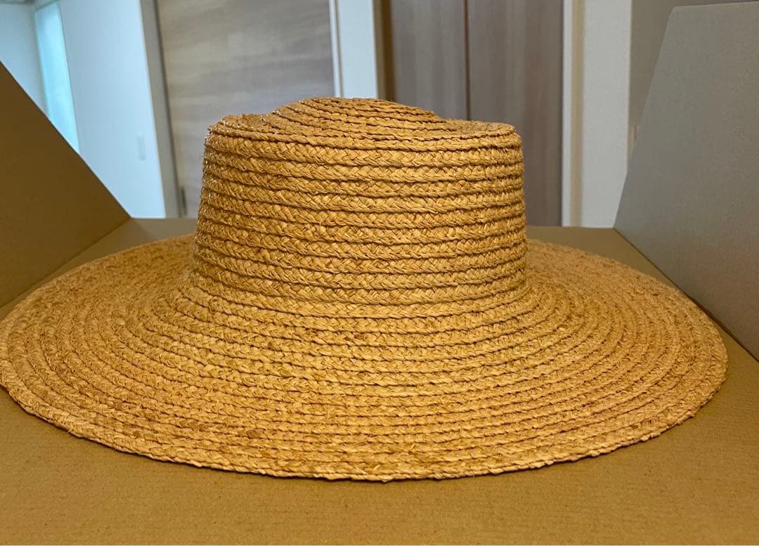 tocit トチエット　ナチュラル 麦わら帽子　リボン付き