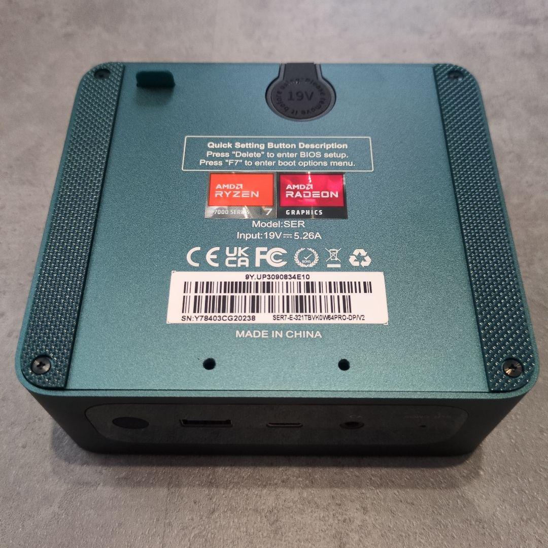 Beelink SER7 ミニPC Ryzen7 32GB 1TB Win11