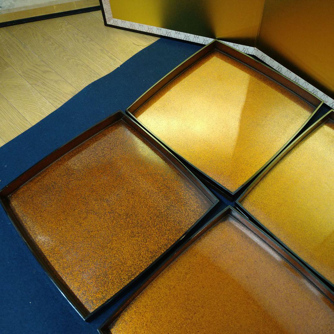 ビコットAB71 輪島塗り 総梨地 膳 四方膳 八客 懐石膳会席膳 時代物