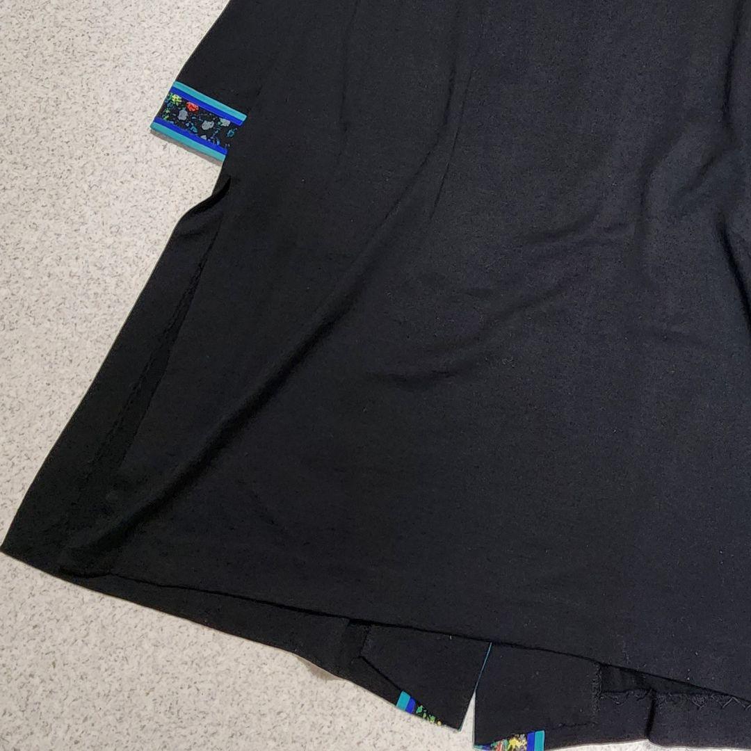 【大きいサイズL】レオナール カーディガン ワンピース トリム ウール 金ボタン