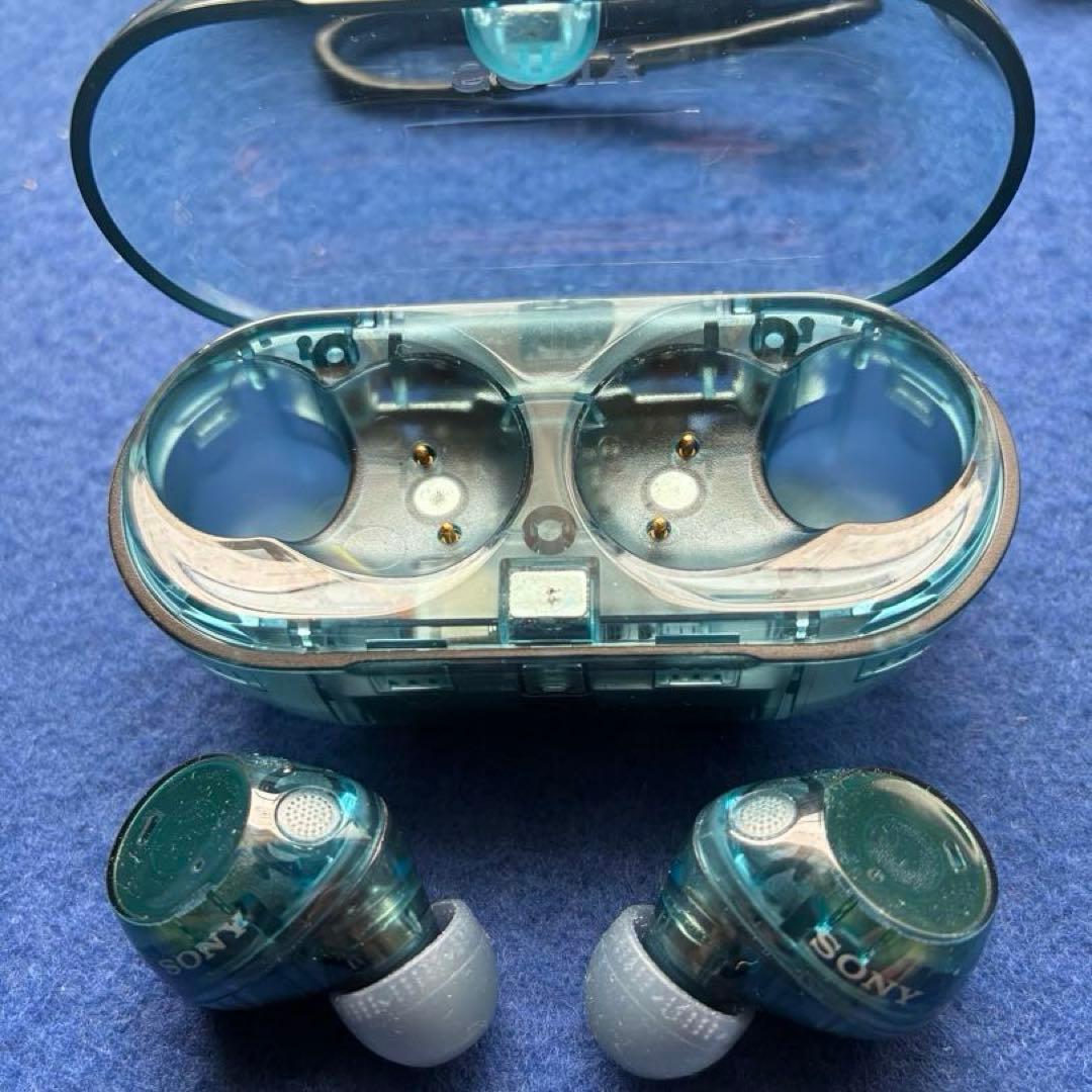 【美品動作品】SONY WF-C710N グラスブルー スケルトン 2025年製