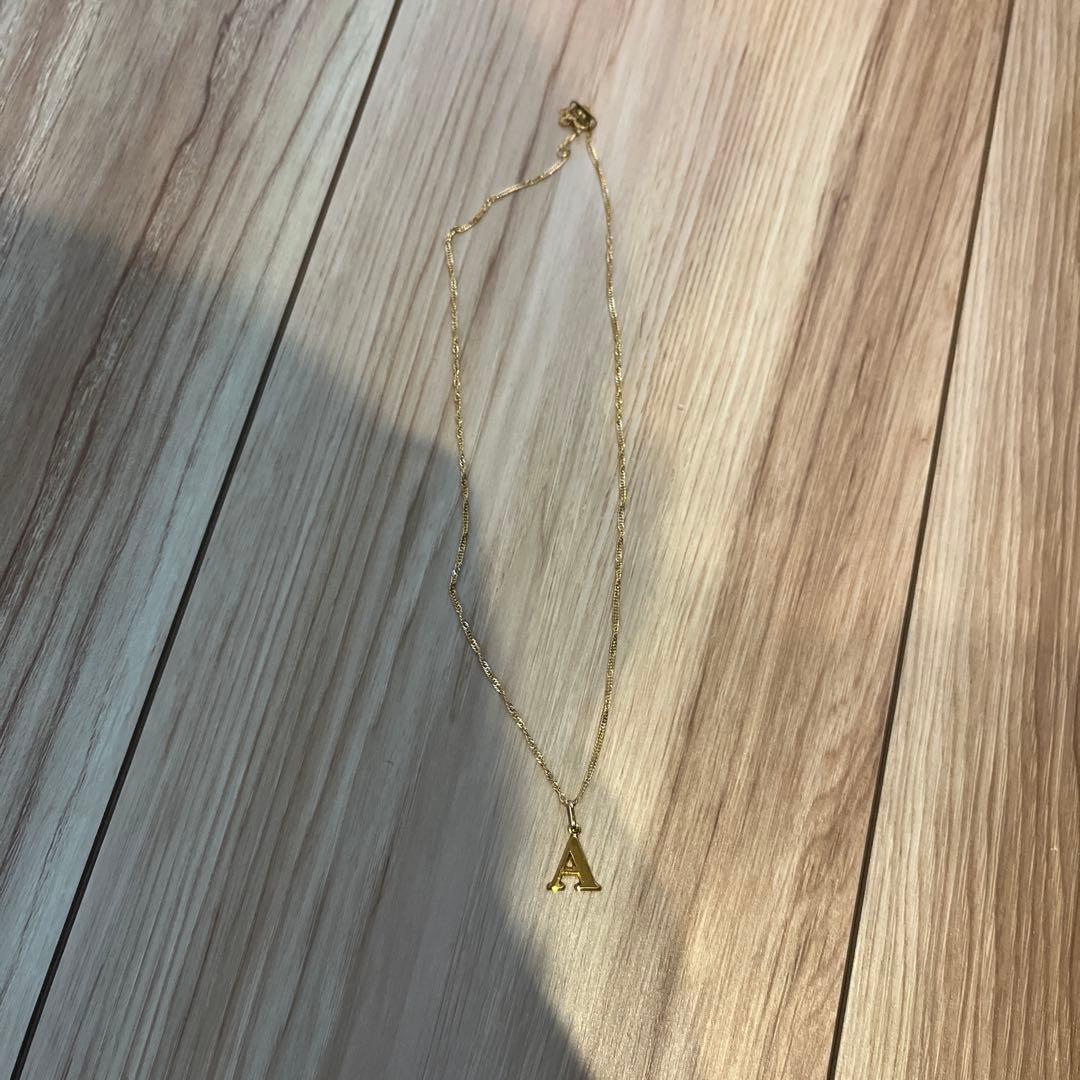 K18 イニシャルペンダント　A