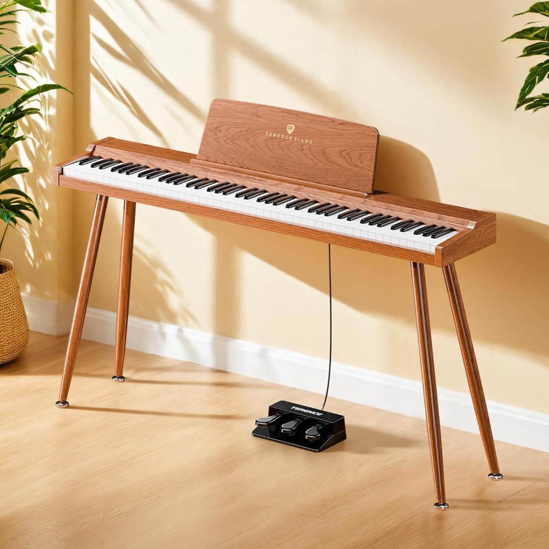 TERENCE 電子ピアノ 88鍵 カウンターウェイト鍵盤 木製 マイク対応