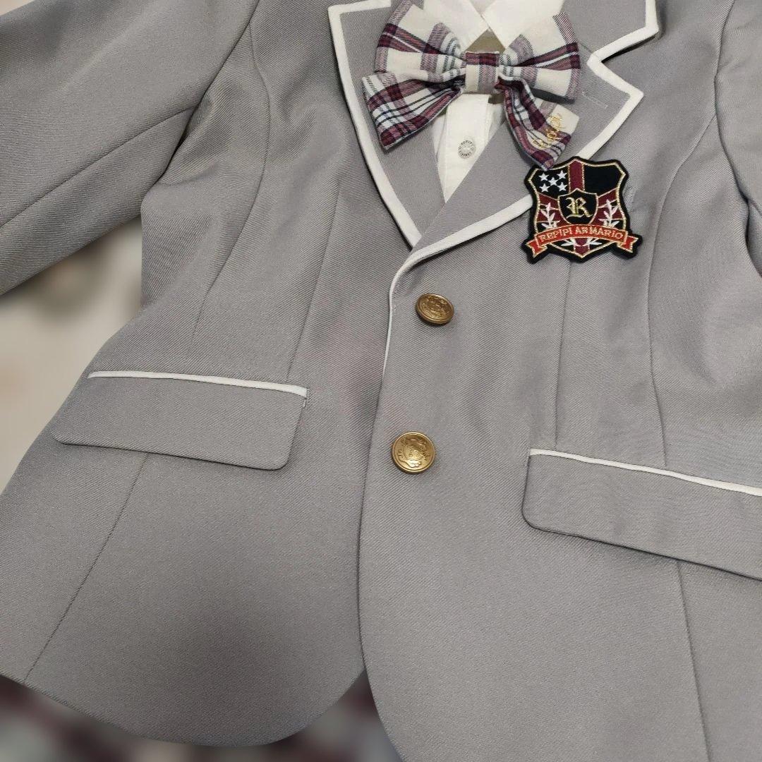 レピピアルマリオ 卒服 Sサイズ 150　グレー　チェックスカート