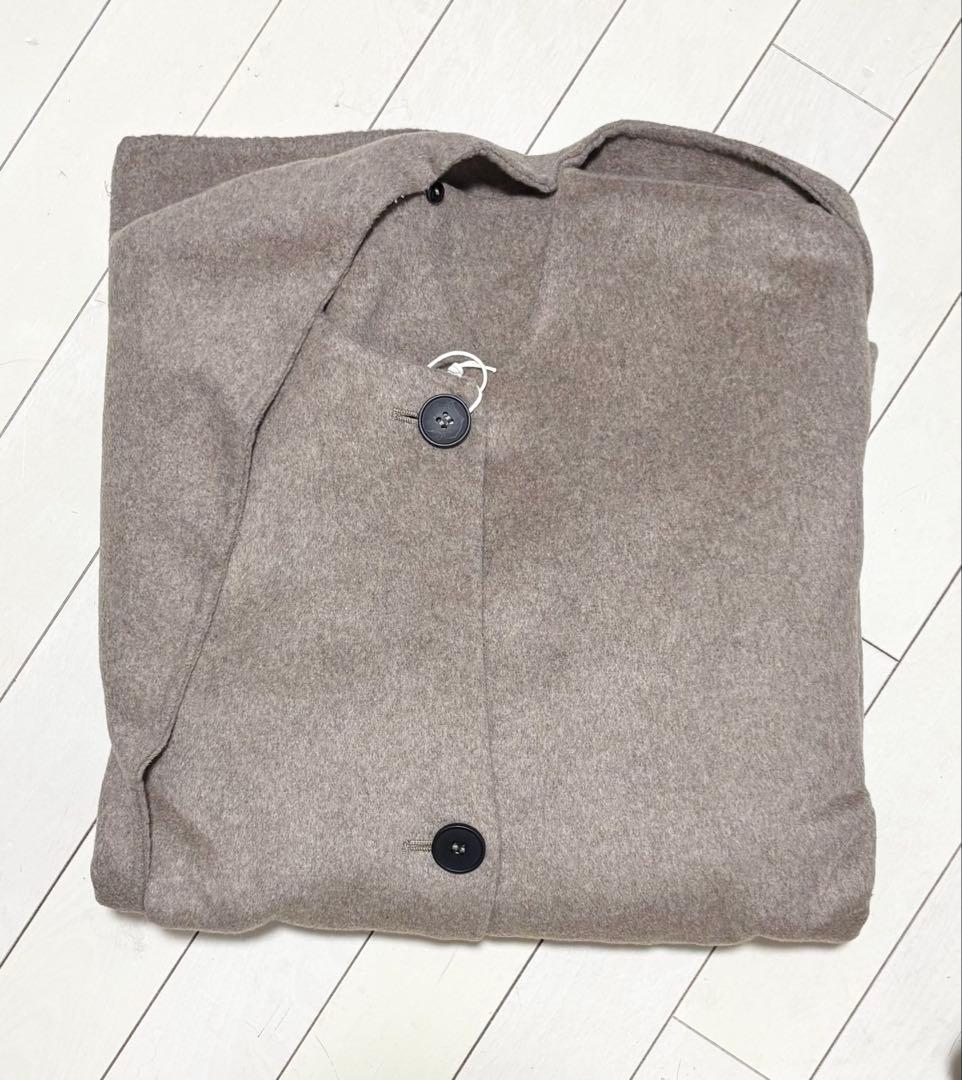 ウール ショートスカーフコート M ミンク 新品