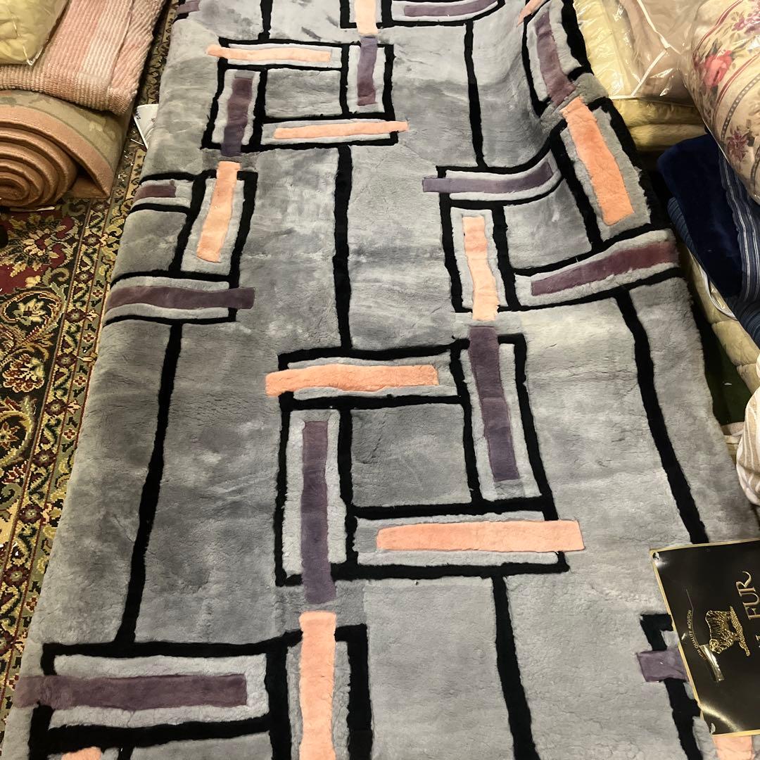  FUR ムーンカーペットラグ 200x200 難あり