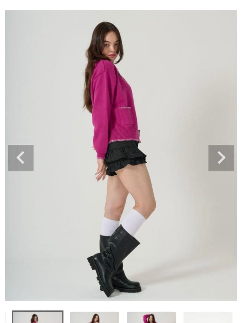 tina:jojun ピンストライプ ティアード ショートパンツ