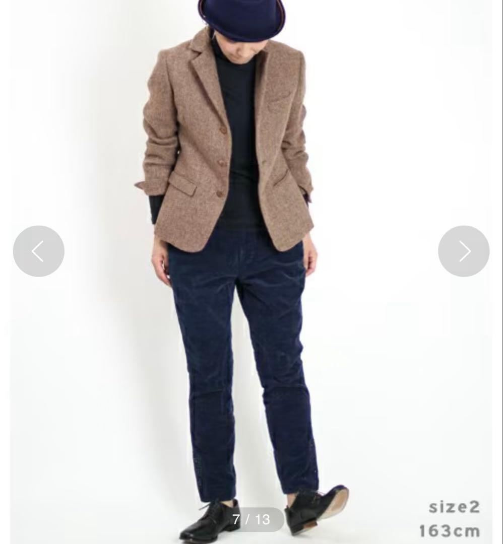 45R★ LOVATツイードジャケット　チェック柄　ウール