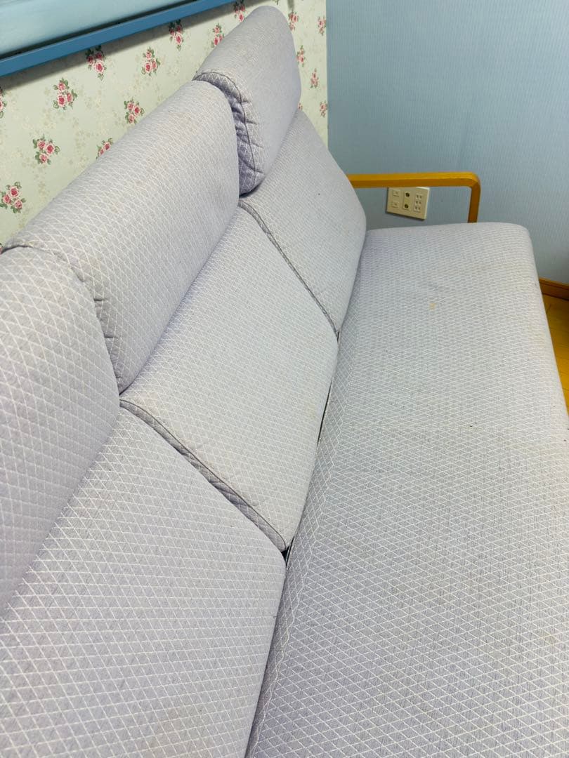 カリモク 3人掛ソファ WU4603 限定色(キルト・ラベンダー) 長椅子