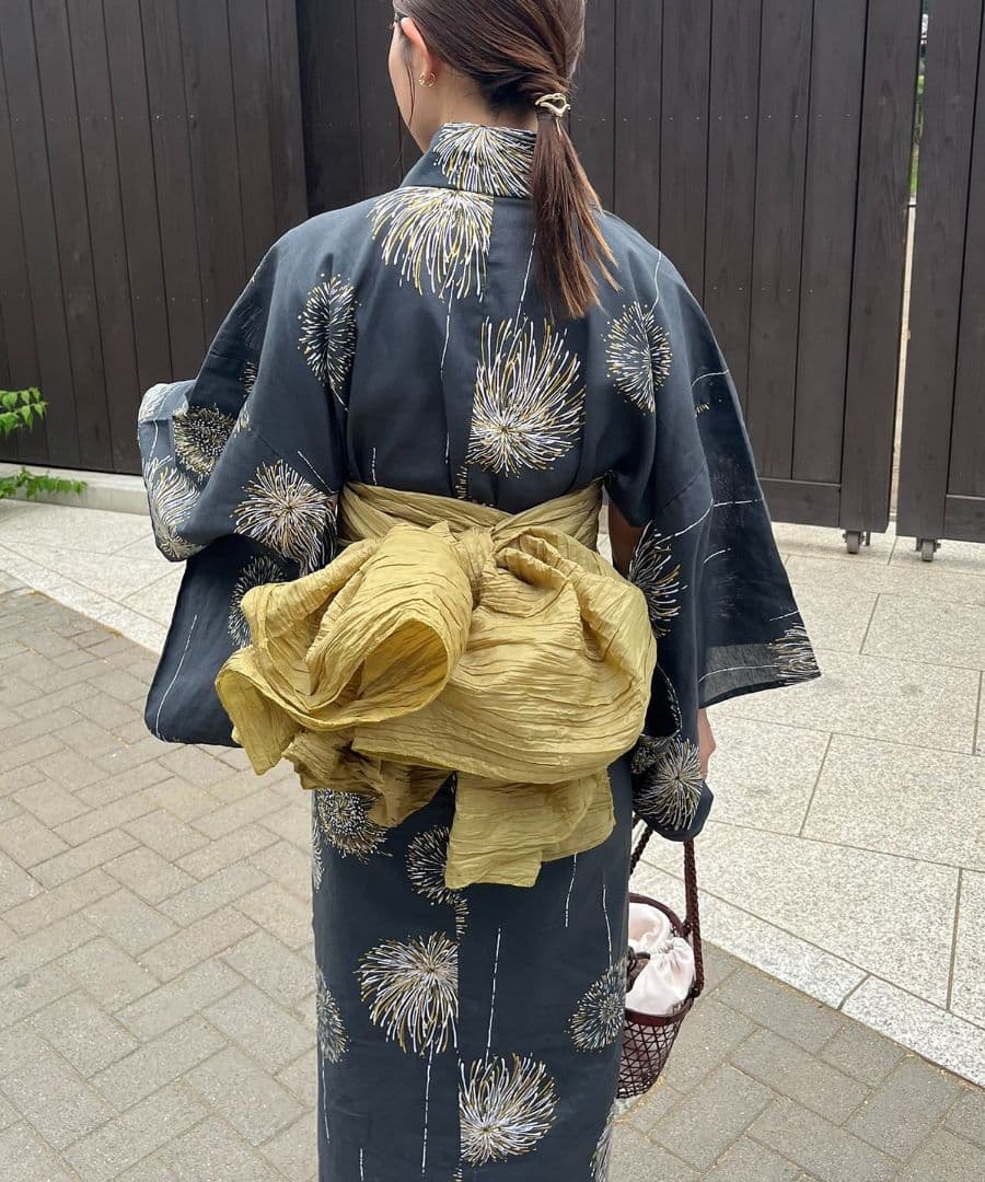 カプリシュレマージュ　浴衣　帯　ブラック