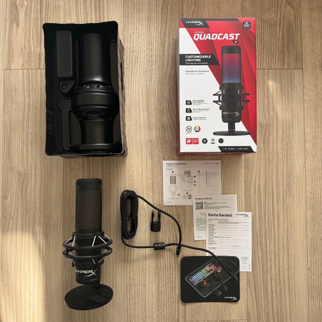 HyperX QuadCast S RGB コンデンサー マイクロフォン