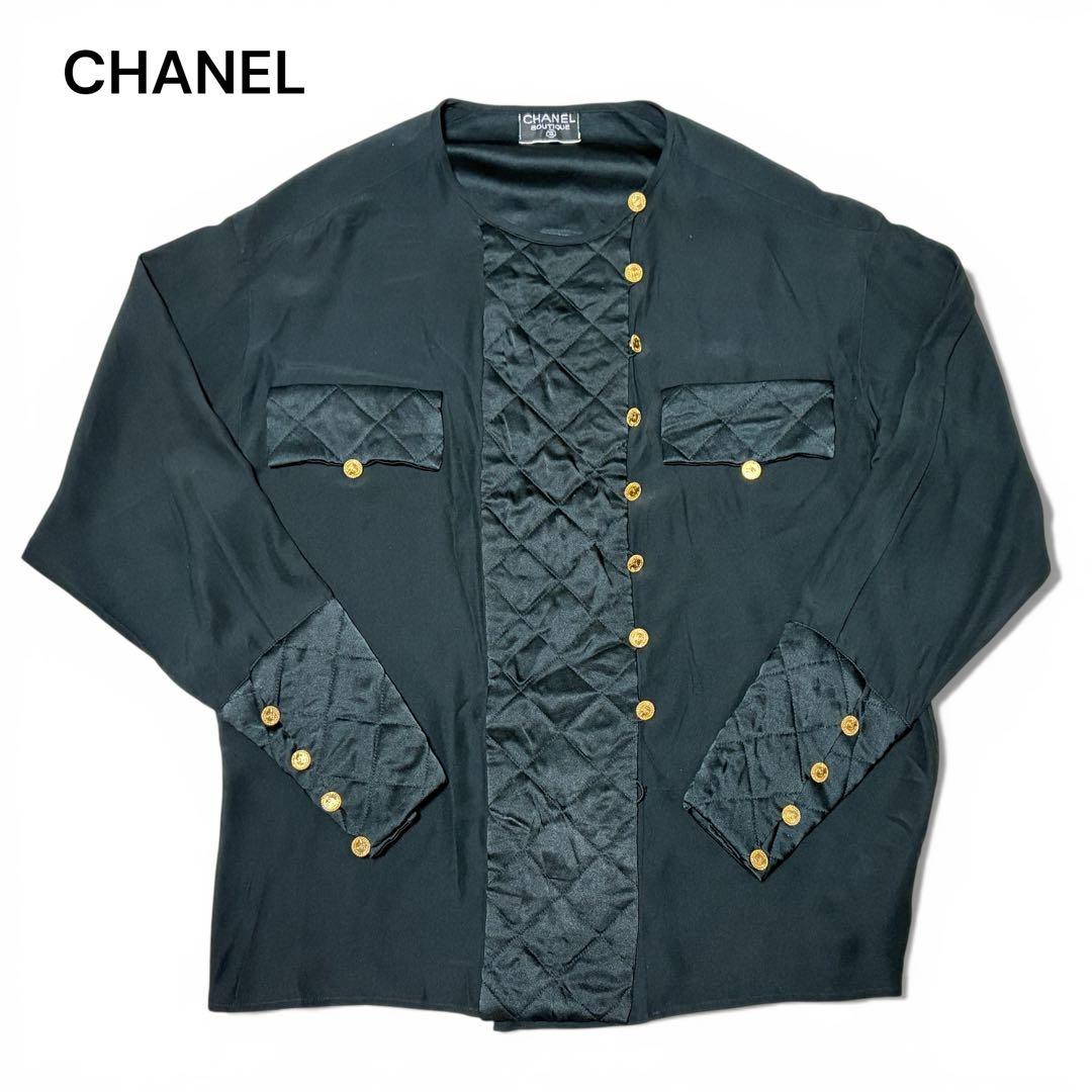 CHANEL シャネル マトラッセ ボタン シャツ ブラウス