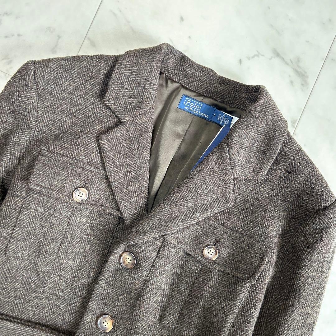 【タグ付き】ポロラルフローレン ヘリンボーン ベルテッド ブレザー 6
