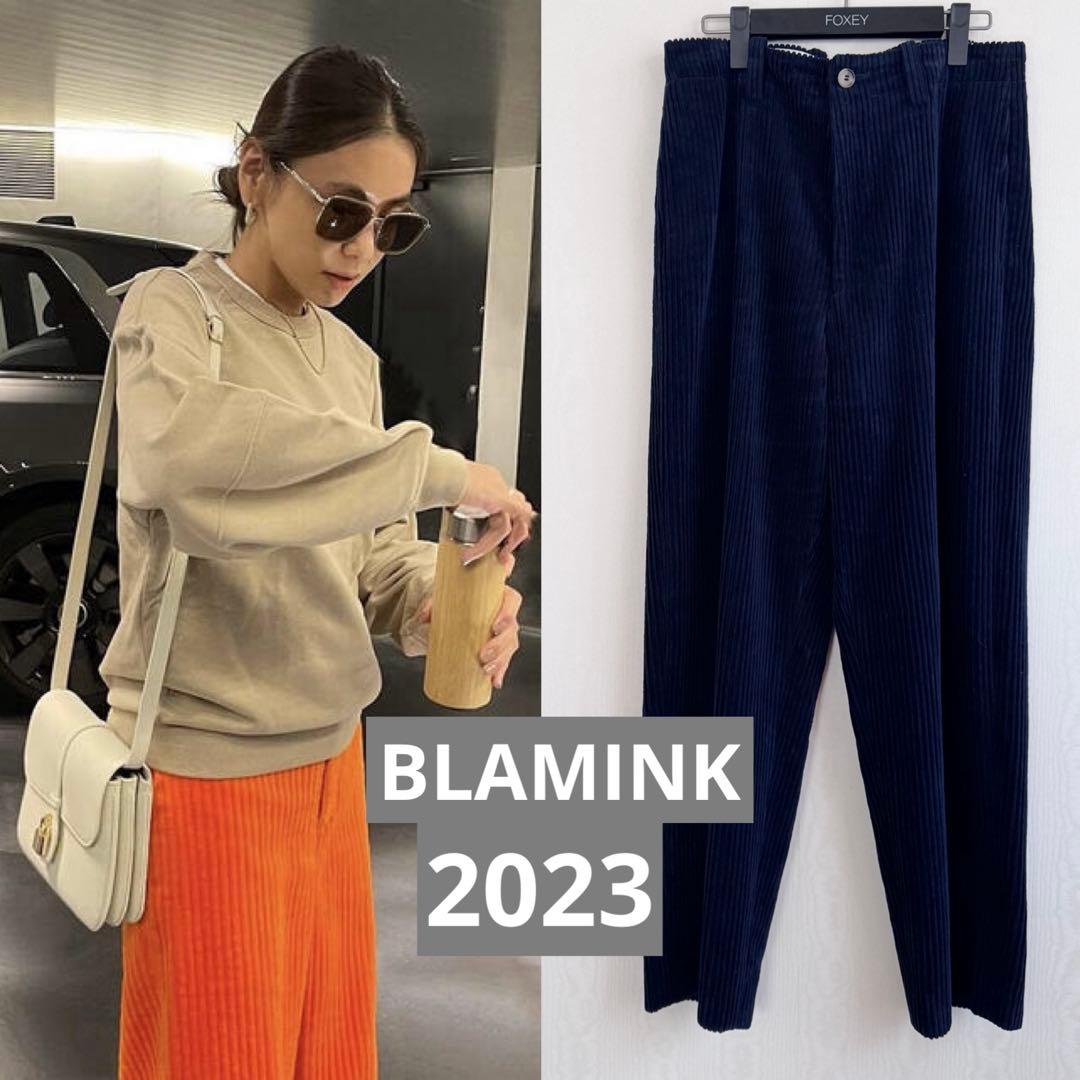 2023awブラミンク定番コーデュロイパンツ ネイビー BLAMINK