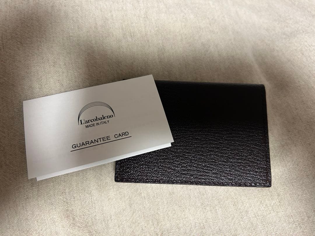 ラルコバレーノ　名刺入れ オレンジ 紫　✳︎新品✳︎