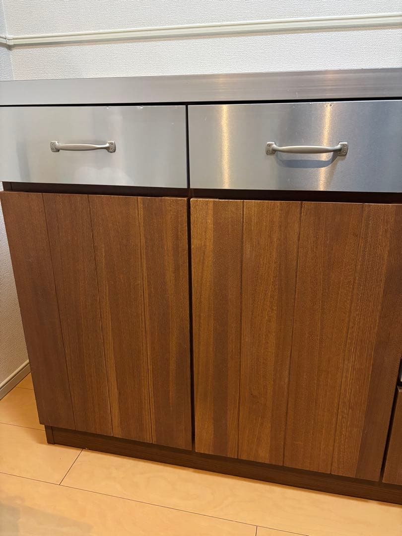 (期間限定値下げ)unico キッチンカウンター ウニコ　食器棚 ステンレス