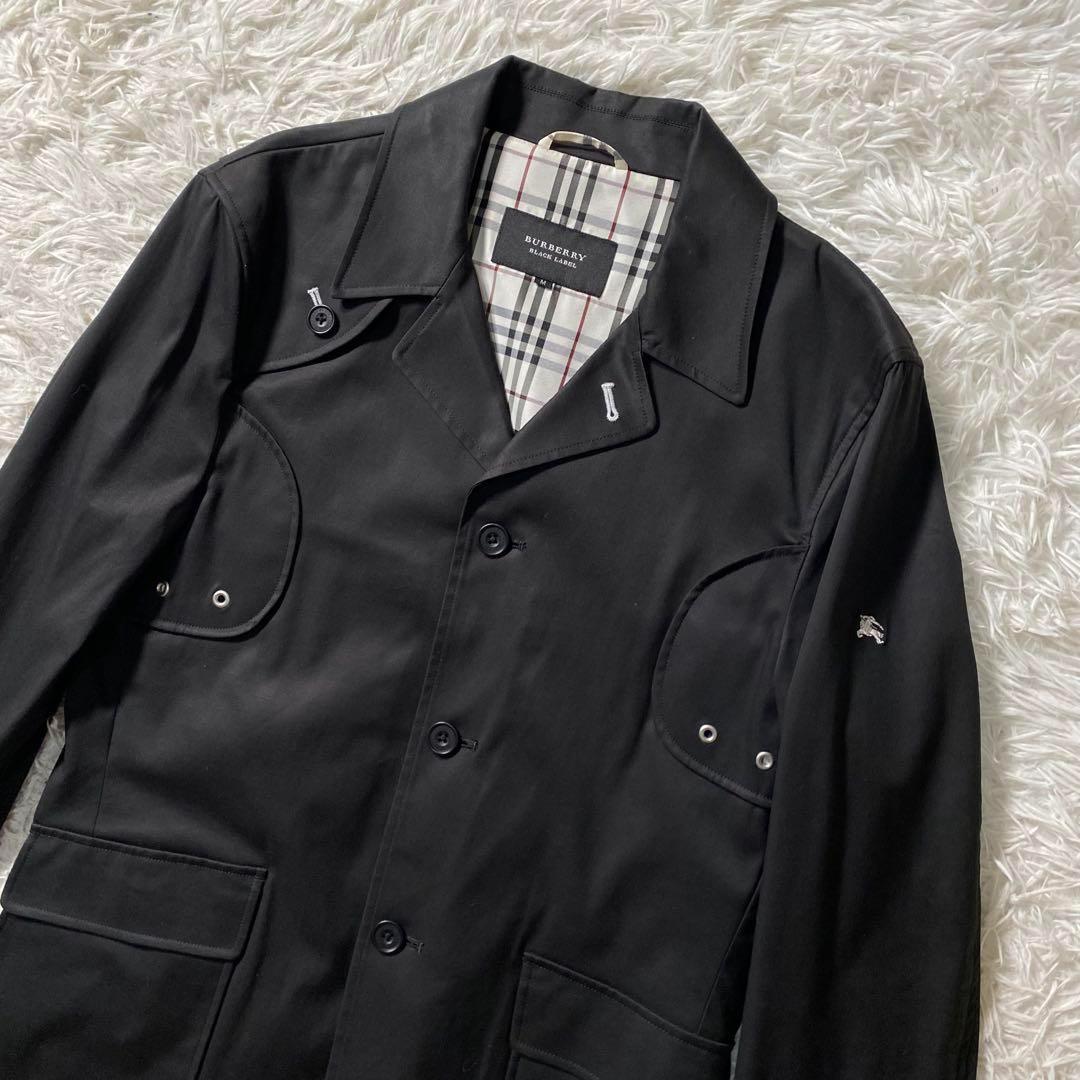 美品】バーバリーブラックレーベル　ジャケット　ノバチェック　ナイト刺繍　3b　M