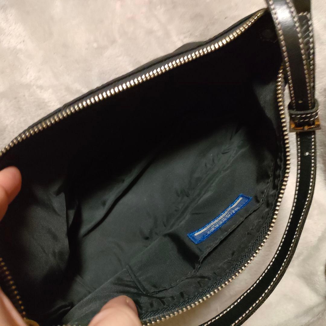 美品 バーバリー ブルーレーベル ハンドバッグ ナイロン ノバチェック ポーチ