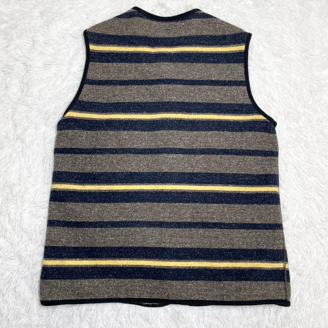 キャピタル　ビーチベスト・ボーダー・ネップライニング・L・裏毛・ビーチクロス