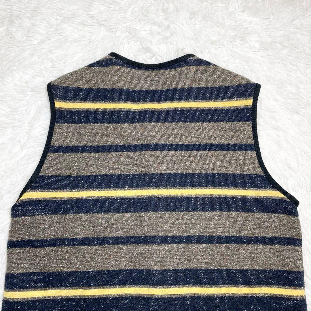 キャピタル　ビーチベスト・ボーダー・ネップライニング・L・裏毛・ビーチクロス