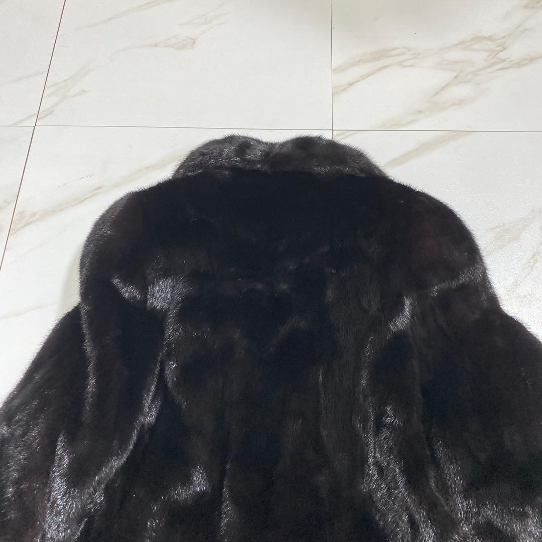 美品♡サガミンク 銀サガ 高級毛皮 ミンクコート 大きめ フリーサイズ ミドル丈