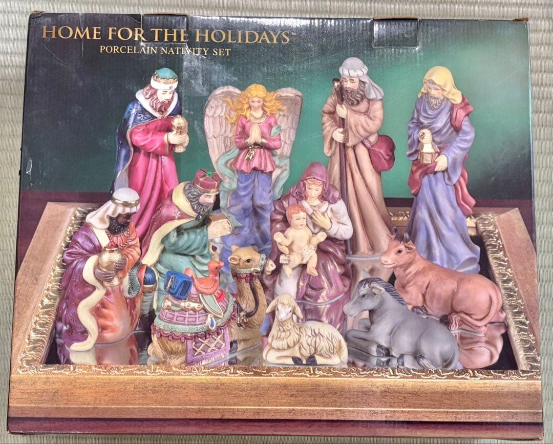  for the Holidays キリスト生誕磁器製ナティビティセット
