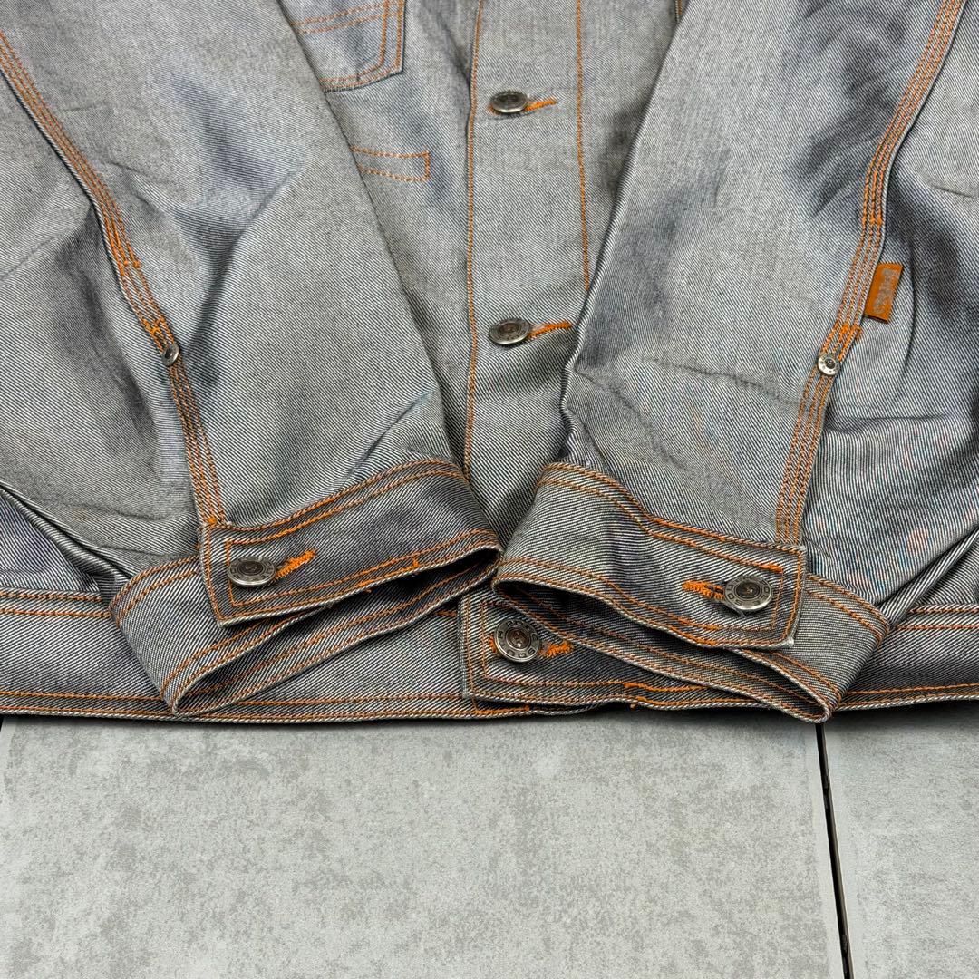 希少 90s SOUTHPOLE オーバーサイズ シルバー デニムジャケット