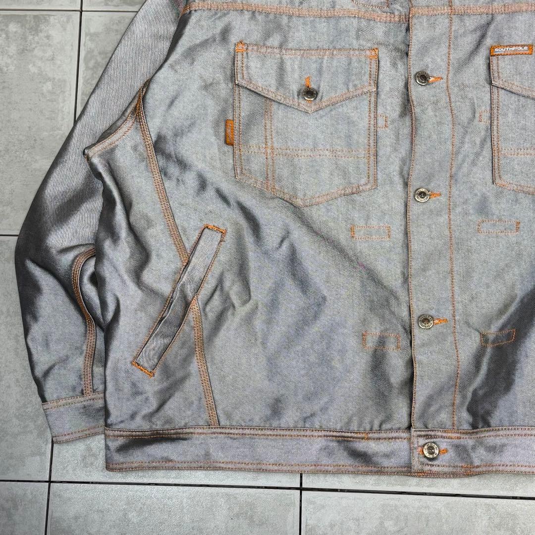 希少 90s SOUTHPOLE オーバーサイズ シルバー デニムジャケット