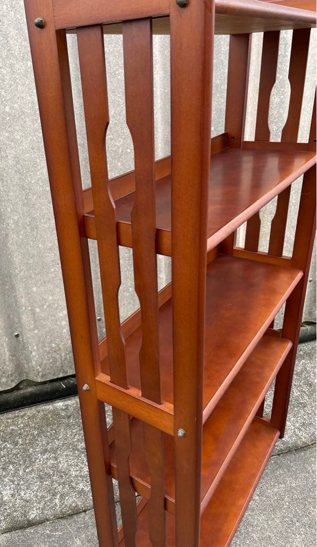 稀少/古道具/昭和レトロ/クレセン/木製/無垢材/本棚/飾り棚/収納棚/店舗什器