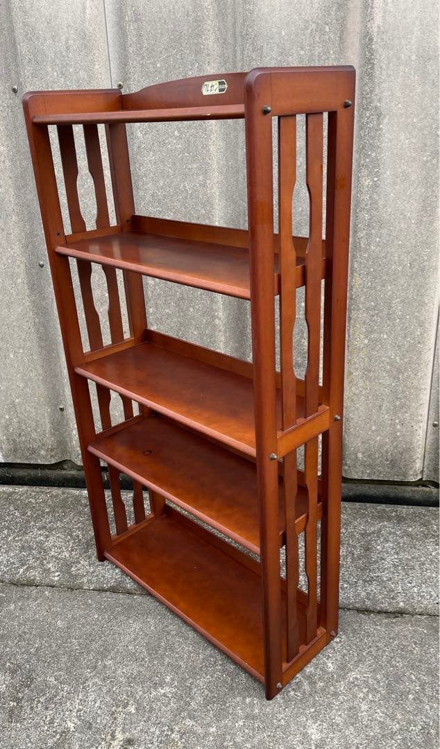稀少/古道具/昭和レトロ/クレセン/木製/無垢材/本棚/飾り棚/収納棚/店舗什器
