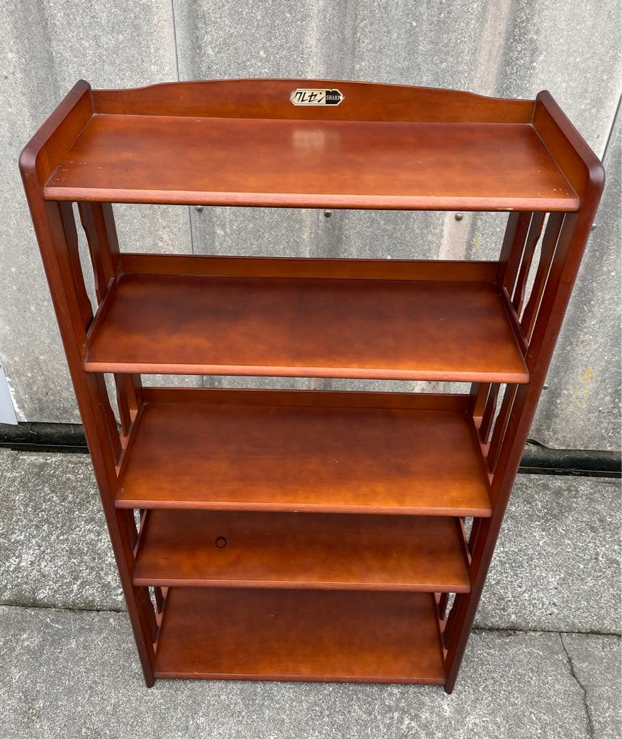 稀少/古道具/昭和レトロ/クレセン/木製/無垢材/本棚/飾り棚/収納棚/店舗什器