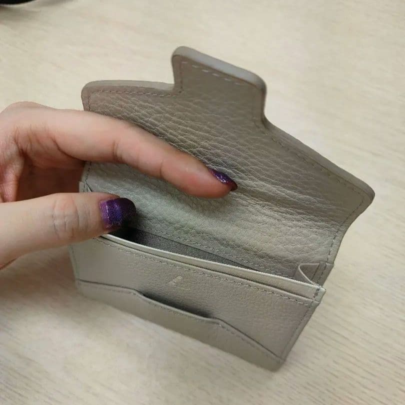 土屋鞄 TUCHIYA KABAN エンベロープカードケース クレイ色 本革