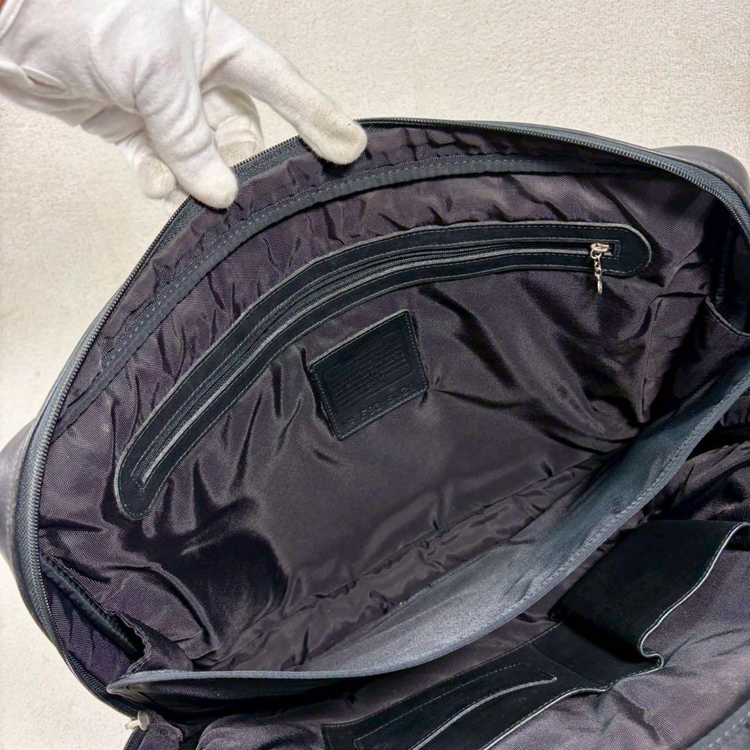 【美品✨】コーチ ハンドバッグ ビジネスバッグ オールレザー 黒　通勤　A4