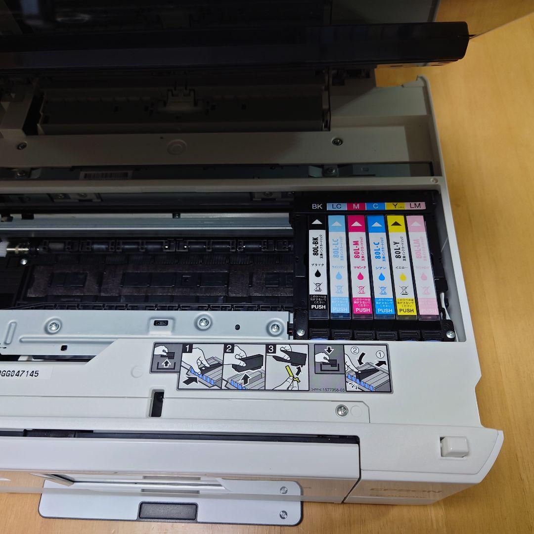 【ジャンク品】 EPSON インクジェットプリンター EP-808AW 通電◯
