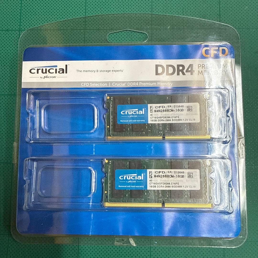 カ*丸様 Crucial DDR4 16GB メモリー 2666MHz 2枚セッ