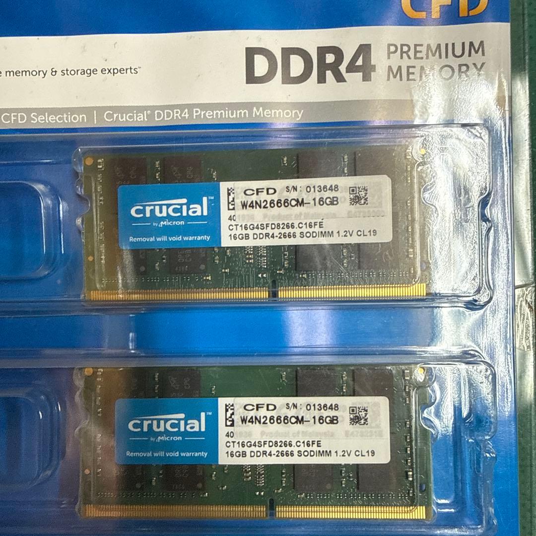 カ*丸様 Crucial DDR4 16GB メモリー 2666MHz 2枚セッ