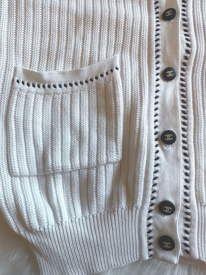 カ*ル様 CHANEL 半袖ポロシャツ ホワイト 38