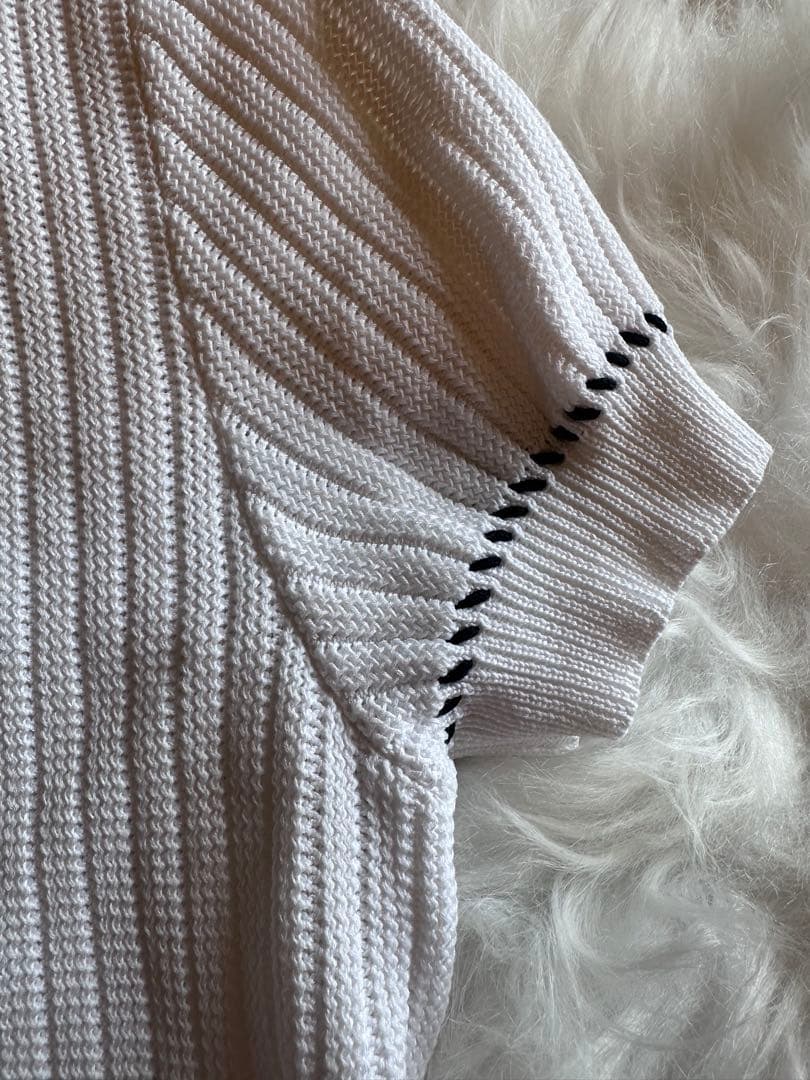 カ*ル様 CHANEL 半袖ポロシャツ ホワイト 38