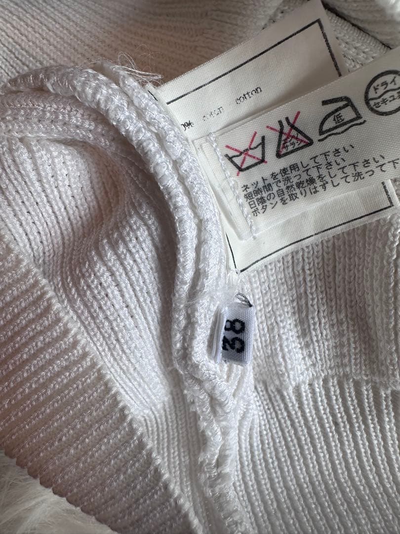 カ*ル様 CHANEL 半袖ポロシャツ ホワイト 38