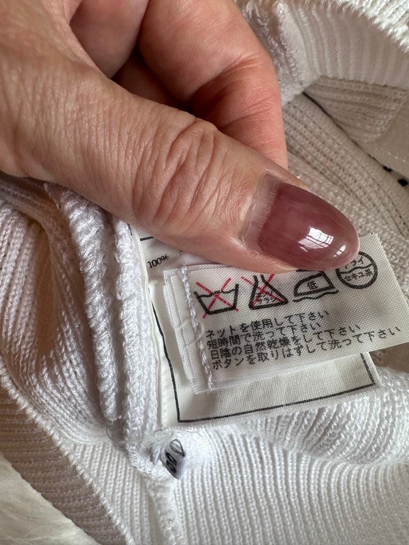 カ*ル様 CHANEL 半袖ポロシャツ ホワイト 38