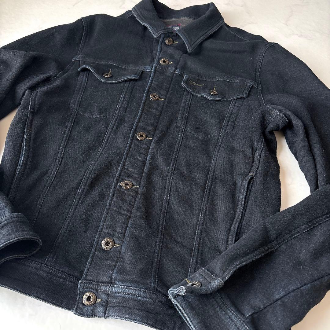 美品 DIESEL ELSHAR スウェットデニム Gジャン ダークインディゴ