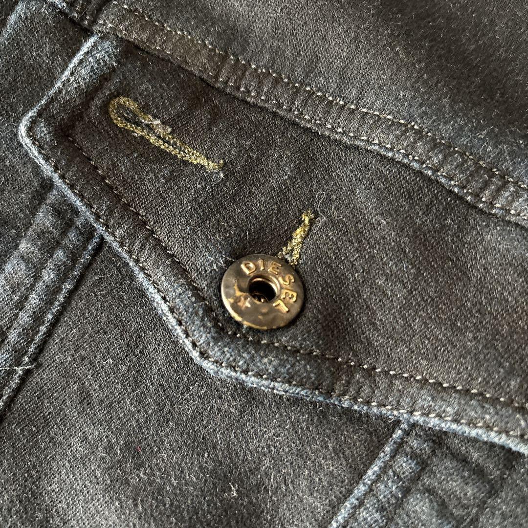 美品 DIESEL ELSHAR スウェットデニム Gジャン ダークインディゴ