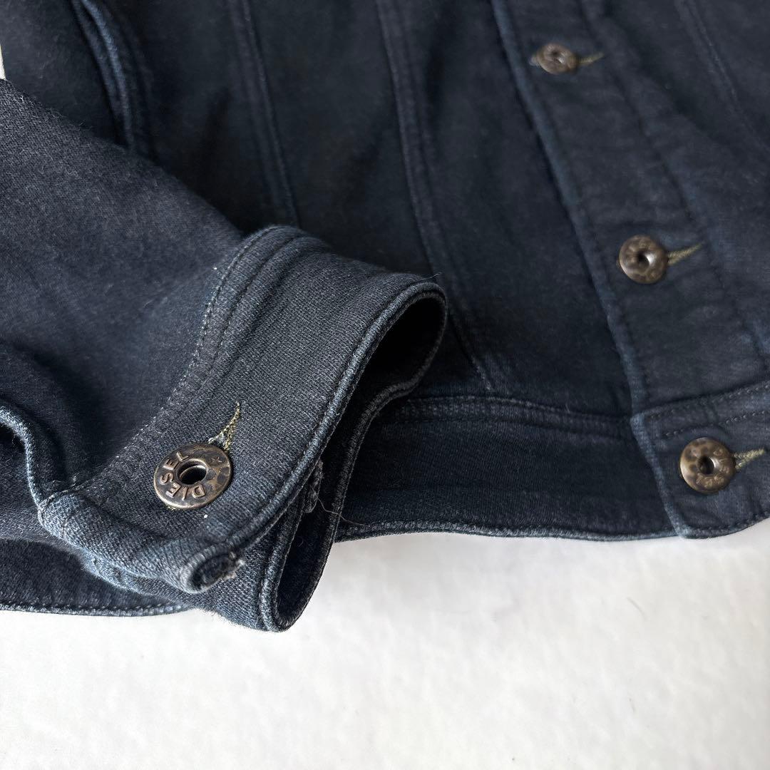 美品 DIESEL ELSHAR スウェットデニム Gジャン ダークインディゴ