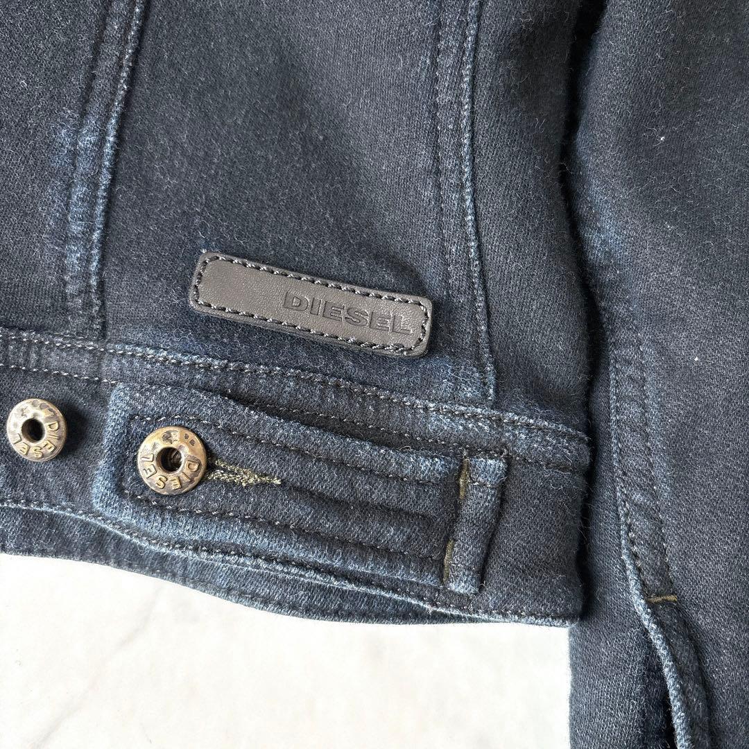 美品 DIESEL ELSHAR スウェットデニム Gジャン ダークインディゴ