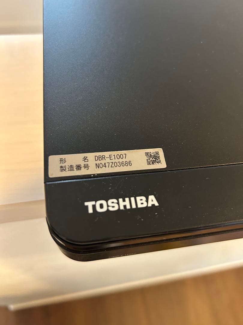 2017年製東芝/REGZAHDD/BDレコーダー　DBR-E1007 3D対応