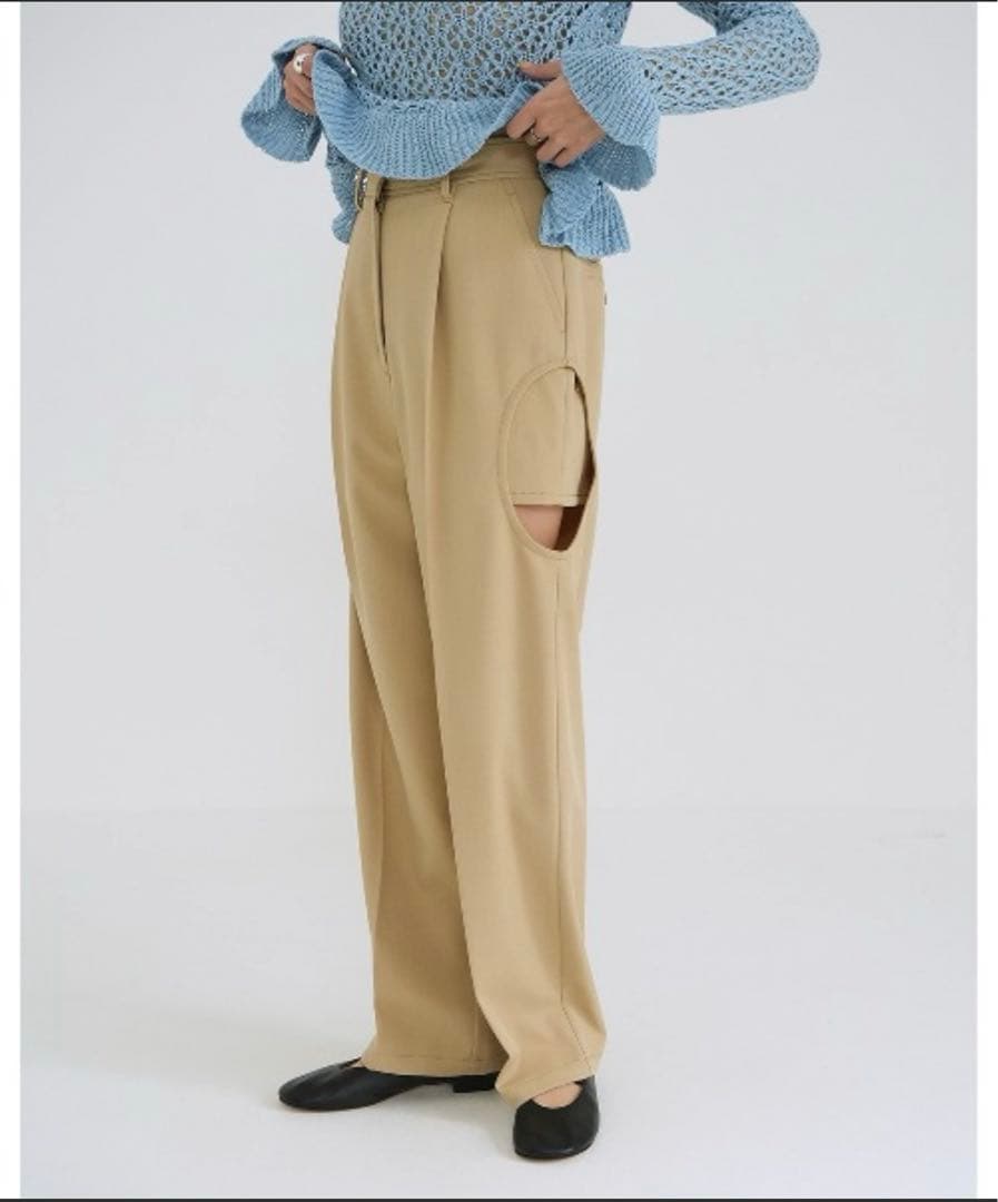CLANE SIDE CIRCLE CUT PANTS （最終値下げです）