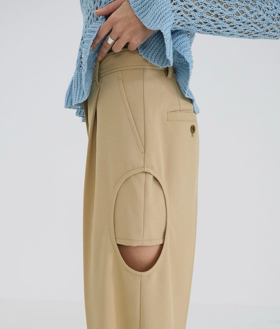 CLANE SIDE CIRCLE CUT PANTS （最終値下げです）